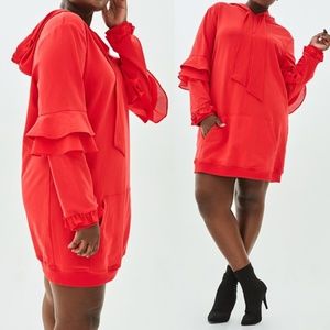 NWT Elvi Oversized Hoodie Long Sleeve Mini Dress